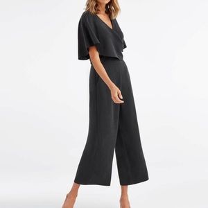 NWOT Vetta Capsule Cape Jumpsuit (washed black)